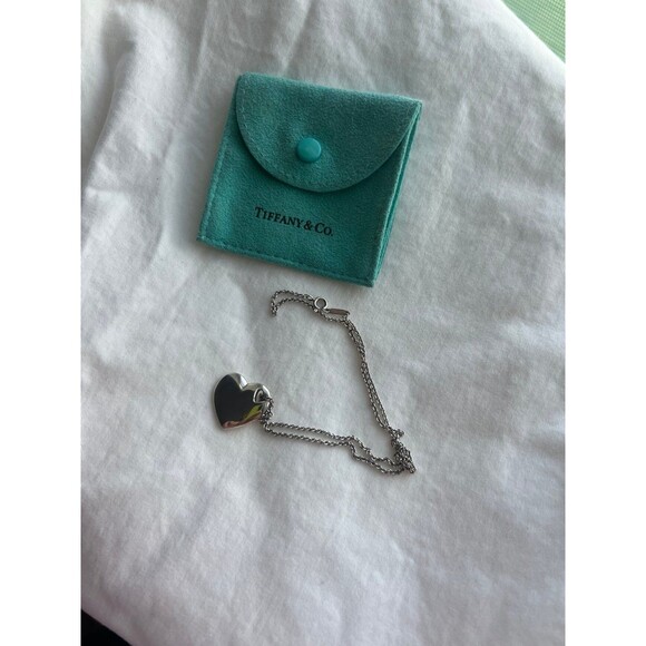 Tiffany Double Heart Sterling Silver Necklace! - Picture 11 of 11